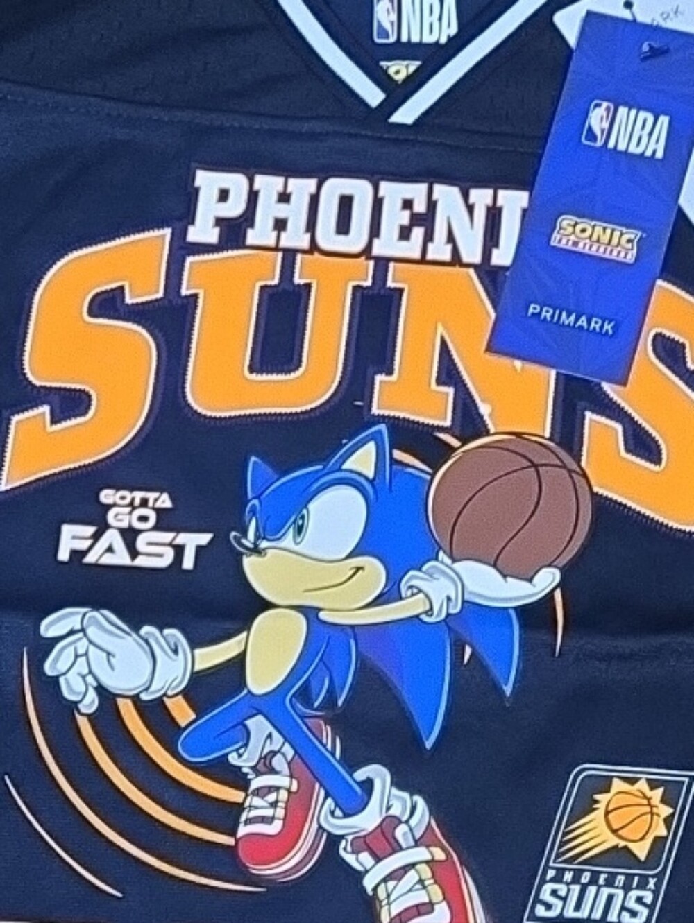 Phoenix Suns Kids Sonic Basketball Tee - Navy
